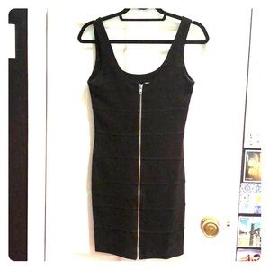 H&M Black zipfront bandage dress
